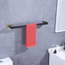 LANC Bath Towel Rack, Matte Black and Gold Towel Rail Bathroom Towel Bar Towel Hanger Square Towel Rod Towel Rail 24-Inche Kitchen Towel Holder Wall Mounted SUS304 Stainless Steel,A8804GK-6P1