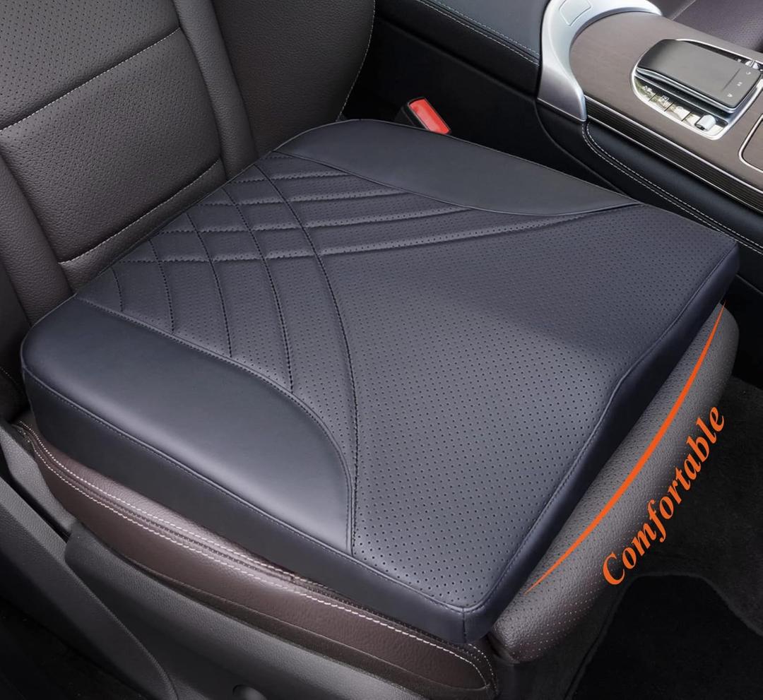 kingphenix Premium Car Seat Cushion, Memory Foam Driver Seat Cushion to Improve Driving View- Coccyx & Lower Back Pain Relief - Seat Cushion for Car, Truck, Office Chair (Black) kingphenix Premium Car Seat Cushion, Memory Foam Driver Seat Cushion to Improve Driving View- Coccyx & Lower Back Pain Relief - Seat Cushion for Car, Truck, Office Chair (Black)