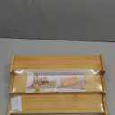 Spice Rack Kitchen Cabinet Organizer- 3 Tier Bamboo Expandable Display Shelf Yellow