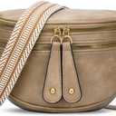 KKXIU Crossbody Sling Bag for Women Trendy Fanny Pack Vegan Leather Chest Bag | Trendy (Apricot)