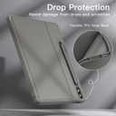 JETech Case for Samsung Galaxy Tab S9 FE+ / S9 FE Plus 12.4-Inch with S Pen Holder, Slim Folio Stand Protective Tablet Cover, Multi-Angle Viewing (Gray)