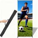 4U Media&Displays X Frame Banner Stand 2 Pack Adjustable 24"x72", Heavy Duty Portable Trade Show Banner Display Stand with Carrying Bag, Easy Setup Backdrop Support (Stand Only)