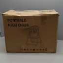 Baby High Chair for Toddler, Foldable High Chair for Dining Table Highchair with 5 Point Harness Seat Removable Adjustable Tray Portable Baby Dinning Chair with Lockable Wheels Easy to Clean Surface