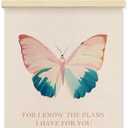 Shrago Christian Wall Art,Bible Verse Religious Christian Poster Hanger Frame,Pink Butterfly Home Office Church Prayer Room Wall Decor, Inspirational Wall Art for Girls，Pink preppy Decor, 12x16 Inch and Shrago Wildflower Nursery Decor, Wild Flower Nu