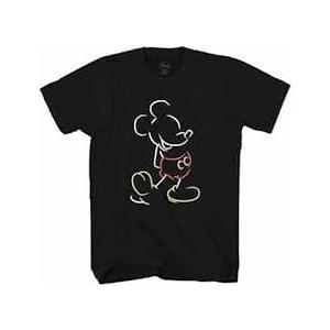 Disney Mickey Mouse Line Pop Men's Adult Graphic Tee T-Shirt, Medium