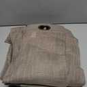 LAMIT Linen Curtains for Living Room 84 inch Length 2 Panels, Light Filtering Semi Sheer Curtains Bronze Grommet Farmhouse Panels for Bedroom/Sliding Glass Door, Taupe, 52 x 84 Inch