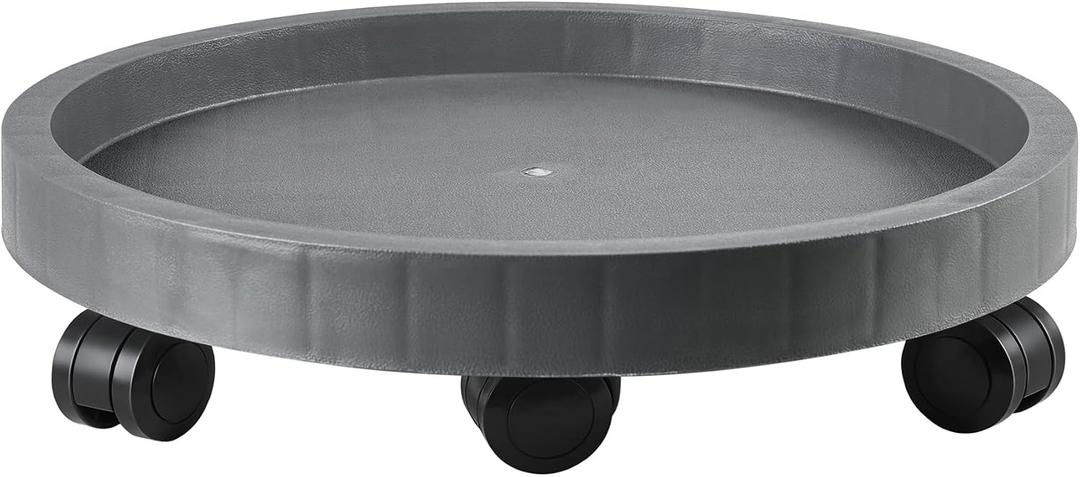 20.5 Inch Planter Caddies Rolling Saucer Caddy with Wheels, Heavy Duty Wheeled Stand for Potted Plant, Round Coaster Roller Base Tray with Casters, Flower Pot Dolly Holder for Indoor Outdoor