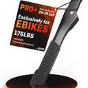 HENMI Bike Kickstand for 24-29 Inch Bicycle, 2 Holes Extra Stable Max Load 176LBS, Non-Slip Base Adult Bicycle Kickstand for Mountain Bike, E-Bike