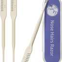 BEZOX Manual Nose Hair Trimmer (Pack of 3) - Rotating Nasal Hair Razor Cutter with Ear Picker for Women and Men - Portable Nostril Hair Remover Tools