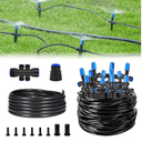 Quick-Connect Drip Irrigation Kit with Adjustable Fan-Shaped Drippers for Garden Watering, Saving Water Automatic Irrigation Equipment for Raised Bed and Plants Vegetable Garden 