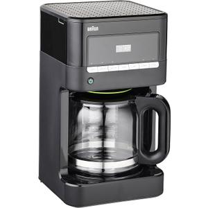 Braun Brew Sense 12 Cup Drip Coffee Maker - Pause & Pour Mid Brew, Programmable Coffee Machine with 24-Hour Timer & Clock, 1-4 Cup Functions, Self Clean, Auto Shutoff, Removable Filter Basket, Black