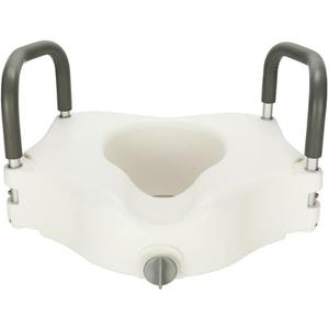 Raised Toilet Seat Height Toilet Seat with Handle Toilet Seat Risers Toilet Safety Seat for Elongated or Standard Commode White