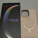 TORRAS Magnetic for iPhone 16 Pro Max Case Silicone with Stand, Fit for MagSafe, 360 Ring Stand with Camera Control, Ostand Q3 Silicone Rubber Soft Case for iPhone 16 Pro Max 6.9'', Dune Beige