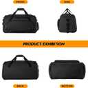Uarition Gym Bag for Men - 55L Black Durable Large Duffle Bag for Travel, Workout, Fitness & Sport