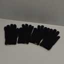 ARFNKIM Thermal Winter Gloves-Fleece Lining Touch Screen Knit Stretchy Warm Gloves for Running Cycling Riding- Men Women (2*black)