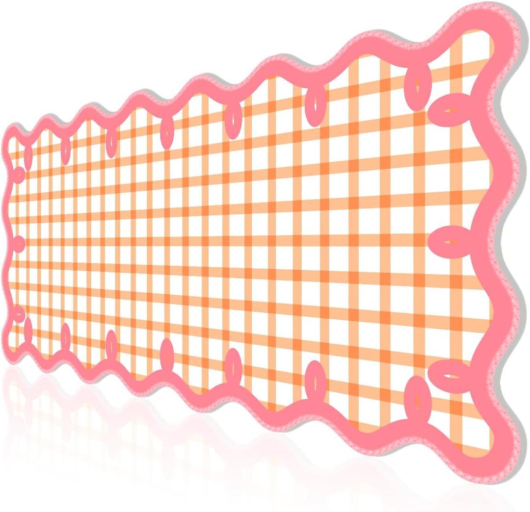 ARTSO Orange Desk Pad for Keyboard and Mouse,Cute XXL Large Mouse Pad with Pink Side,35.4x15.7in Non-Slip Computer Pad Checkered Desktop Mat for Work Game Home Office