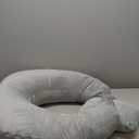 Crochet Pillow for Lap Support - Reading Pillow for Laptop with Extra Back Pillow for Support, Enlarged Gaming Pillow for Lap, Multi-Purpose Reading Pillow for Gaming/Working/Crocheting, Grey