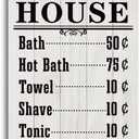Bathroom House Decor, Home Decor, Funny Bathroom Wall Art, Wash Room Quote, Rustic Wall Decorate, Farmhouse Decoration, Rustic Farmhouse Decoration, 11.8 * 5.9 Inch, Housewarming Gift