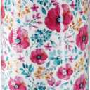 Kitchen Utensil Holder,7.2″Extra Large Stable Pattern Ceramic Utensil Crock,Utensil Organizer for Countertop,Kitchen Decor,Utensil Holder for Housewarming,Wedding Gift (Purple Red)