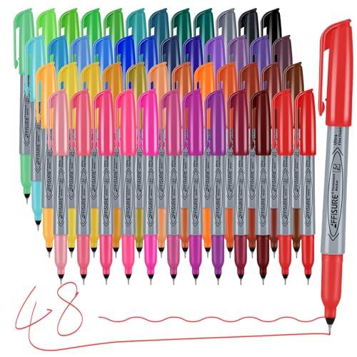 Affisure Permanent Markers, Ultra Fine Point Markers Set,32 Assorted Colors Work on Wood, Plastic, Paper, Metal, Stone, Glass for the Artist, Kids, Adult, 32 Count