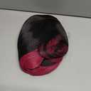 Half and Half Vam-pire Costume Wig Long Straight Black Rose Red Wig with Bangs 41'' Synthetic Hair for Women Halloween Party (Colombina Damselette)