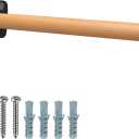 SELEWARE 12 inch Playground Safety Handle Wood Kids Playground Grab Handles Grip Handle Handrail Playset Handles for Playhouse, Treehouse, Solid Beech Wood with Plastic Brackets for Indoor Outdoor use