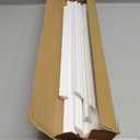 1 Set Peel and Stick Door Moulding Trim Kit Premade Wall Moulding Panels Flexible Self Adhesive 3D Wainscoting Panels for Mirror Window Frame Decor (Top 24"x36" and Bottom 24"x24")