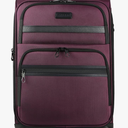 KROSER Softside Expandable Carry On Luggage with Spinner Wheels & Built-in TSA Lock, Durable Suitcase Rolling Luggage with USB Port, Carry-On 20-Inch, Burgundy
