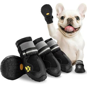 Dog Shoes for Large Dogs, Anti-Slip Dog Boots for Winter Snow, Hot Pavement, Dog Booties & Paw Protectors Black Size 6 (#6(2.55" inner width) for 52-68 lbs) Dog Shoes for Large Dogs, Anti-Slip Dog Boots for Winter Snow, Hot Pavement, Dog Booties & Paw Protectors Black Size 6 (#6(2.55" inner width) for 52-68 lbs)