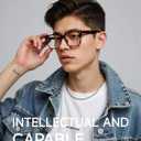 Oversized Square Blue Light Glasses for Woman Men fashion Reduce Eyestrain Protection for TV/Computer/Gaming (Amber Tortoise)