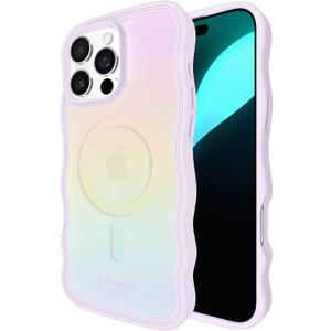 kate spade new york iPhone 16 Pro Max Case - Compatible with MagSafe - Designer Phone Case - Wavy Opal Iridescent