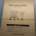 Babelio 36.5-57" Extra Wide Baby Gate with Cat Door,Auto Close&Two Way Swing,Pressure Mounted Dog Gates for Stairs,Doorways,Includes 4 Wall Cups and 3 Extension Pieces,White