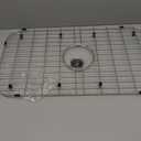 iPEGTOP Sink Bottom Grid 28"x 15", Stainless Steel Sink Protector Centered Drain with Round Corner Radius, Sink Grate for Bottom of Kitchen Single Sink Bowl with Hole, One-Piece