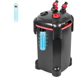 265GPH Canister Filter, 3-Stage External Aquarium Filter Ultra-Quiet Water Circulation Cleaning Machine with Media for Fish Tanks and Aquariums Up to 75 Gallons (265GPH)