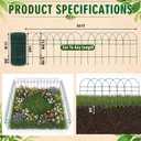 Roowest 16" x 50' Green Garden Border Fence, Metal Wire Folding Fence Roll for Outdoor Yard, Patio & Flower Bed Edging, No-dig Animal Barrier, Rustproof Decorative Landscape Fencing
