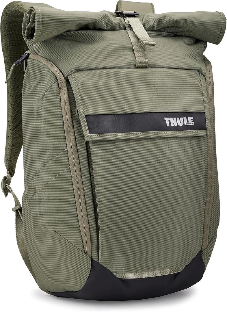 Thule Paramount 24L Backpack - Commuter Backpack with Padded Laptop Sleeve - Fits 16" laptops and 12" Tablets - Thoughtful Layout and Organization (Soft Green)