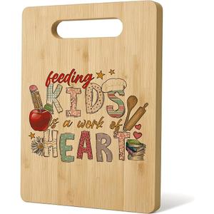 WNAGT Lunch Lady Appreciation Gifts Cutting Chopping Boards for Kitchen, Cafeteria Worker Gifts, School Cafeteria Appreciation Present, Lunch Lady Decorative Cutting Boards