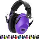 Ear Muffs for Noise Reduction: EM100 SNR27.4 Kids Ear Protection with Adjustable Headband - Kids Noise Cancelling Headphones for Monster Truck, Concerts, Fireworks and Air Shows - Purple
