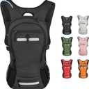 Zavothy 18L Water-Resistant Hydration Backpack Fits for 2L/3L Water Bladder  Hidden Helmet Compartment & Detachable Rain Cover  Insulated Hiking Daypack for Cycling, Camping, Running (Men/Women) (Black)