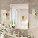 TokeShimi 22x30 Bathroom Vanity Mirror Beveled Rectangle, Frameless Mirror Bathroom with 1" Beveled Edge, Shatterproof Modern Decorative Wall Mirrored for Living Room, Entryway, Bedroom