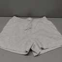 THE GYM PEOPLE Women's Drawstring Sweat Shorts High Waisted Summer Workout Lounge Shorts with Pockets Heather White S