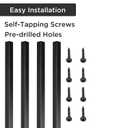 101 Pack 32" Iron Balusters, 3/4" Square Hollow Straight Metal Baluster for Decks Porch Stair Balcony Black Aluminum Spindles (101, 32 inch)
