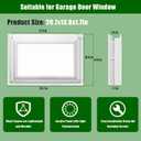 2 Pack Garage Door Windows, 20.7" x 13.8" Replacement Vinyl Window Inserts with Acrylic Transparent Panel for Garage Door, Cabins, Storage Rooms, Workshops