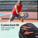 niupipo Pickleball Paddles Set of 2/4, USAPA Approved Lightweight Pickleball Rackets, Durable Fiberglass Surface with Polypropylene Honeycomb Core, Cushion Grip and Carry Bag (Blue and Orange)