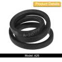 Uxcell 3 Pack A26 1/2 Classic Wrapped V-Belt, 28" Outside Circumference Wrapped Industrial Rubber V-Belt A Profile V-Belt for Industrial Machinery Equipment, Black