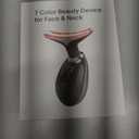 Red Light Therapy for Face and Neck, 7 Color Light Based Face Massager Tool, Portable Skin Care Tool for Firming, Tightening and Lifting (Glossy Black)