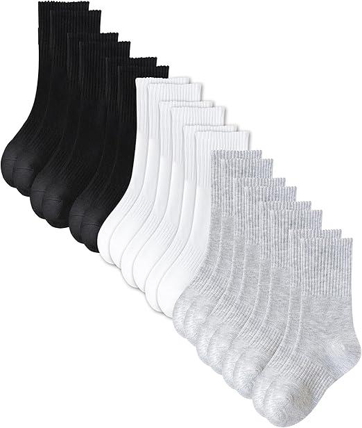 Pareberry 10 Pairs Boys Girls Soft Cotton Crew Dress Socks Seamless Toe School Socks Pareberry 10 Pairs Boys Girls Soft Cotton Crew Dress Socks Seamless Toe School Socks