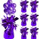 6 Pcs Balloon Weights Metallic Anchor Balloon Holder for Helium Balloons Heavy Table Weights Graduation Party Christmas Wedding Celebration Decoration (Purple)