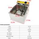 110V Multifunctional fryer 12L Hot Dog Sausage Fryer Commercial Deep Fryer Stainless Steel Countertop Fryer for Frying Cheese Sausage and Ham Sausage