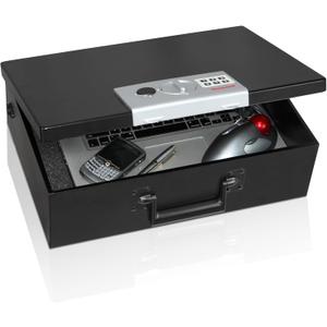 Honeywell Safes & Door Locks - Hideable Money Safe Box with Carry Handle - Fire Resistant Safe Document Box for Home - Metal Box with Digital Lock for Personal Items, Jewelry - 0.48-Cu - Black - 6110